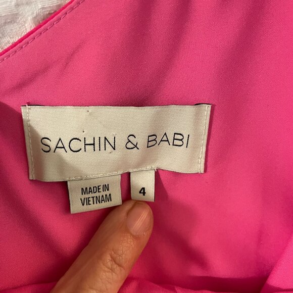 Sachin + Babi Allegra Long Pink Dress size 4 - Picture 6 of 9